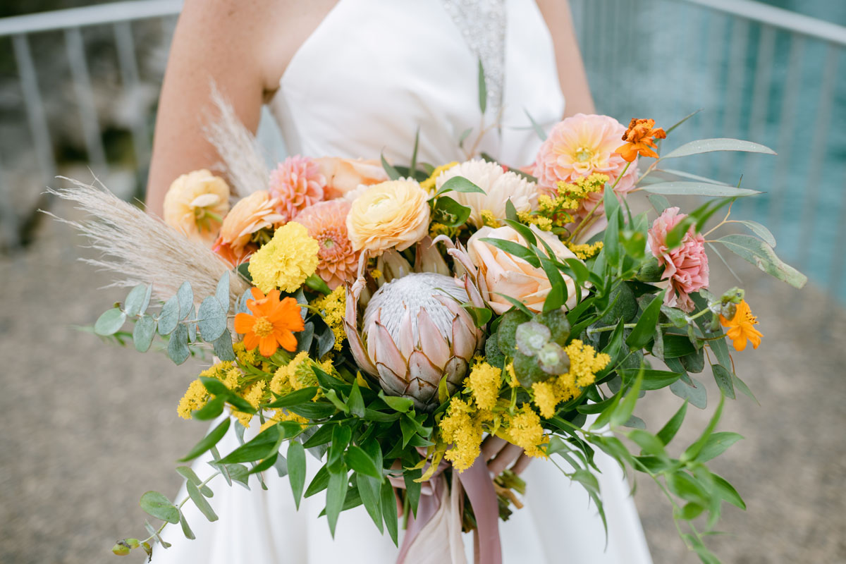 tropical wedding floral bouquet