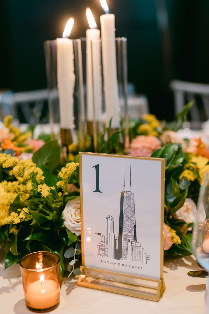 wedding reception table number