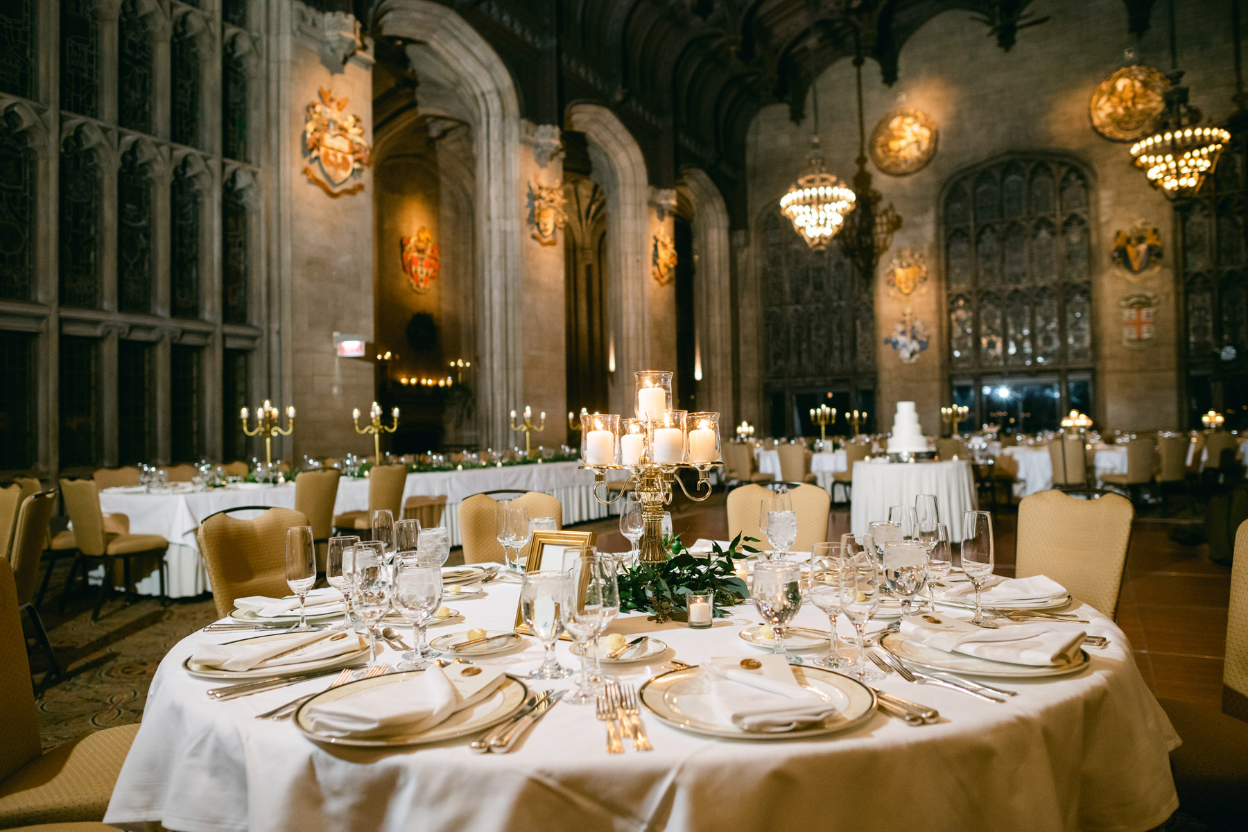Wedding decor at the University Club of Chicago Wedding