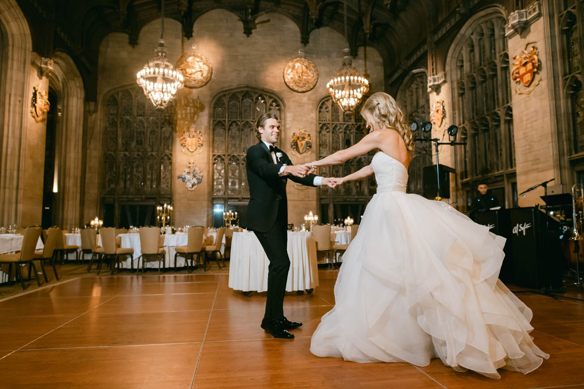 Couple dancing at the University Club of Chicago Wedding