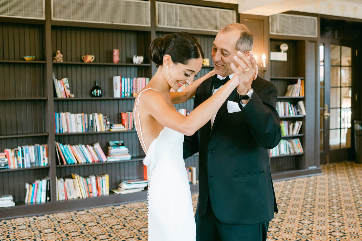 Bride dancing with her dad.