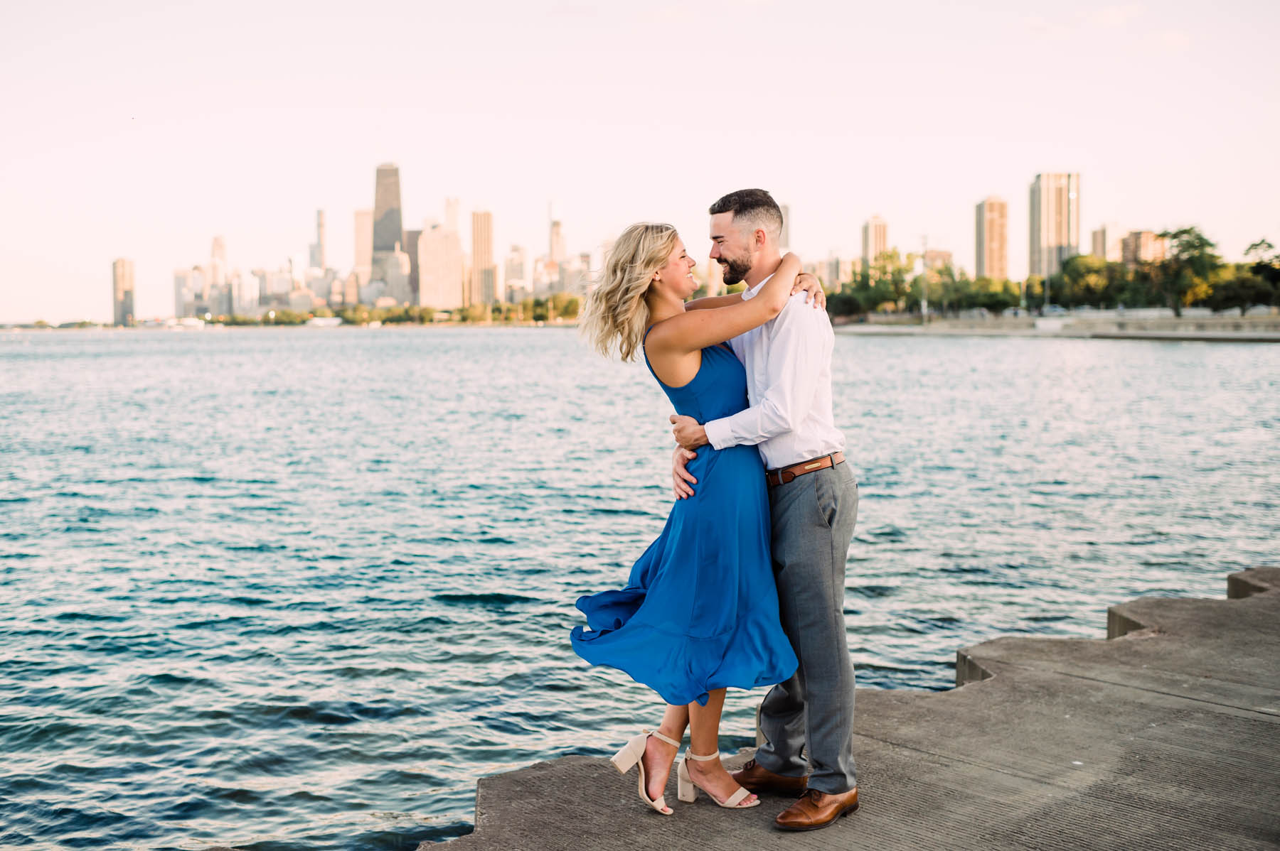 Chicago Lakefront Engagement Photo