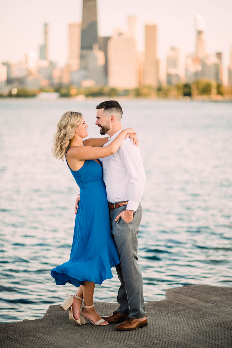 Chicago Lakefront Engagement Photo