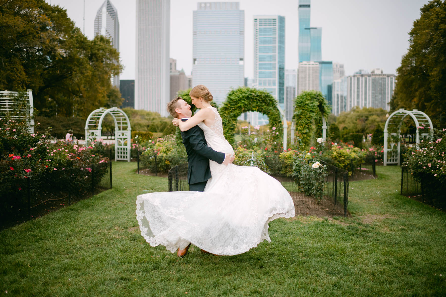 grant park wedding photo