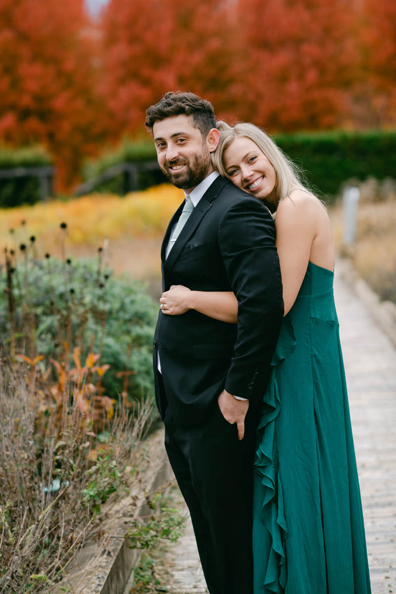 fall colors engagement photo