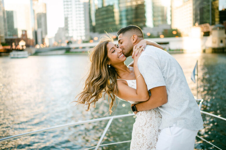 Summer Engagement on the Chicago River // Andrea + Louis