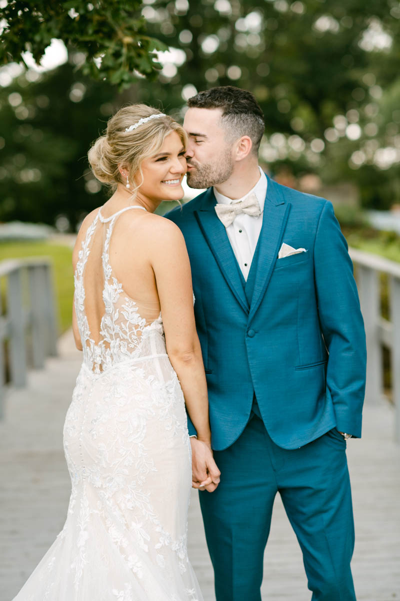 Cute bride and groom
