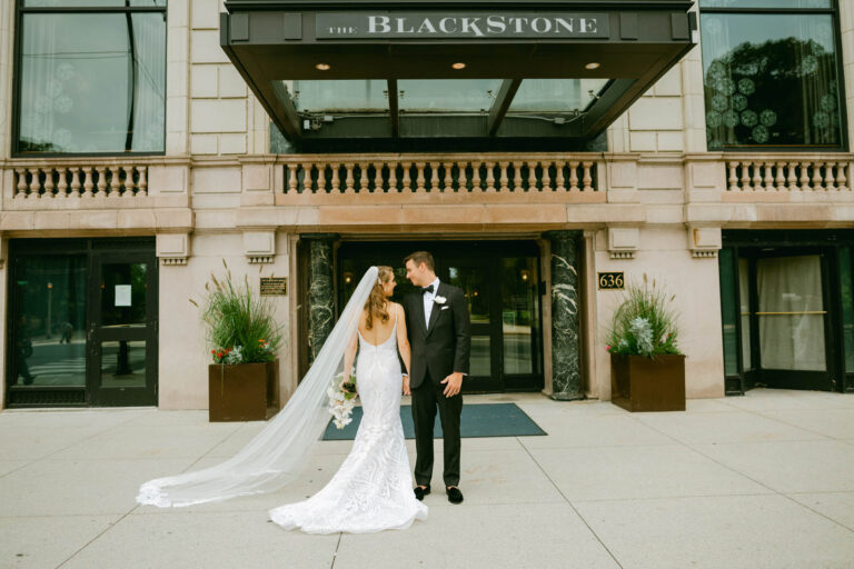 Chic Summer Blackstone Hotel Wedding // Meredith + Kevin