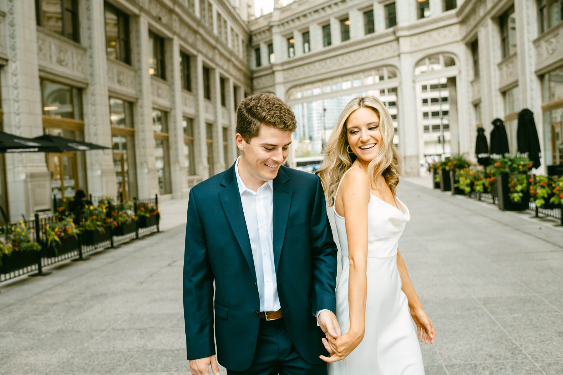 light and airy engagement photography