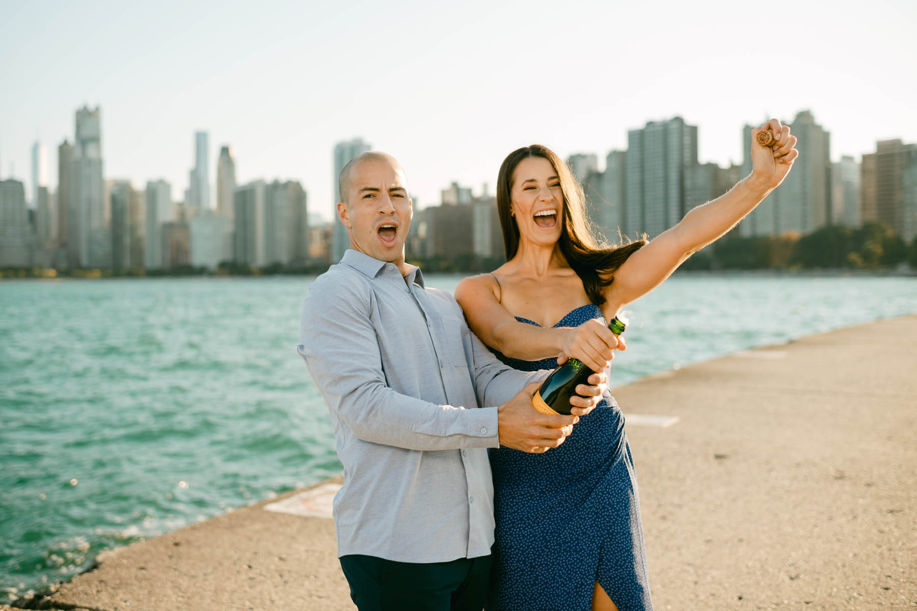 champagne pop engagement