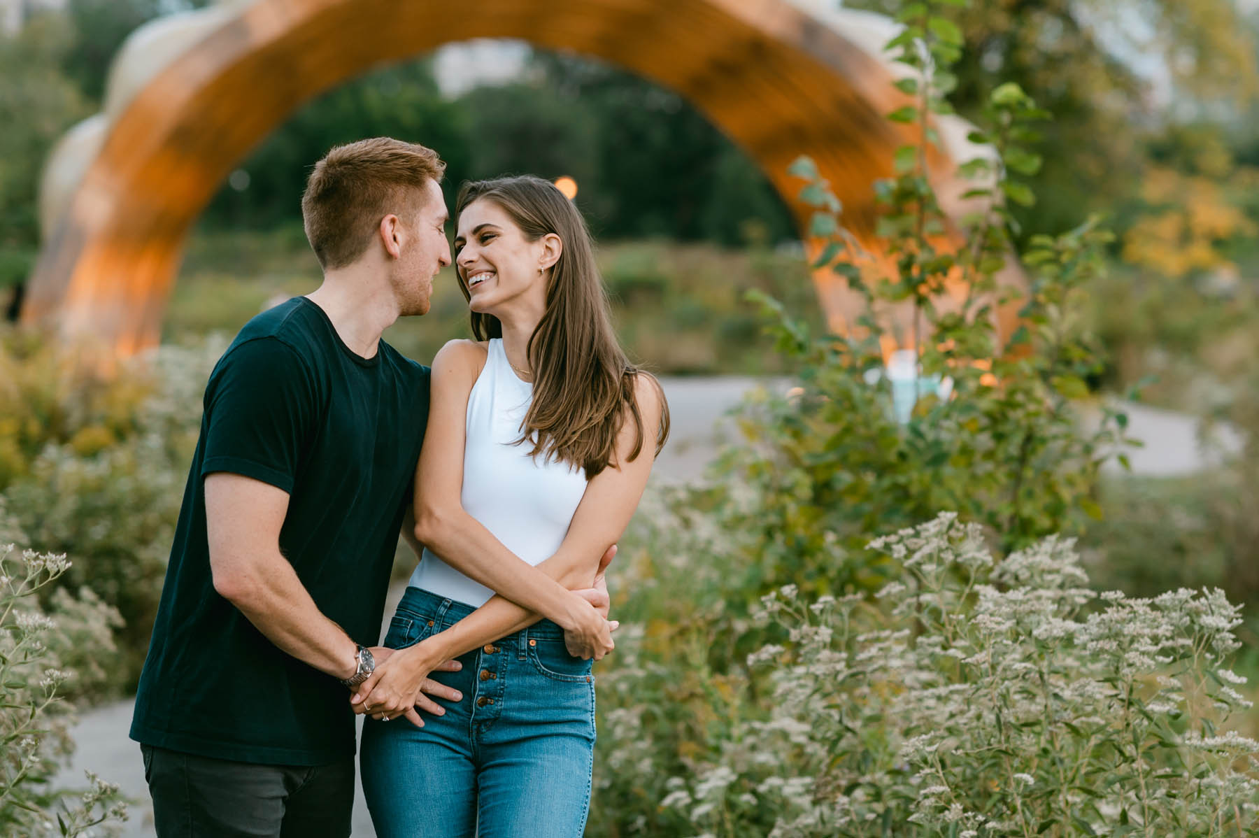 light and airy engagement photography