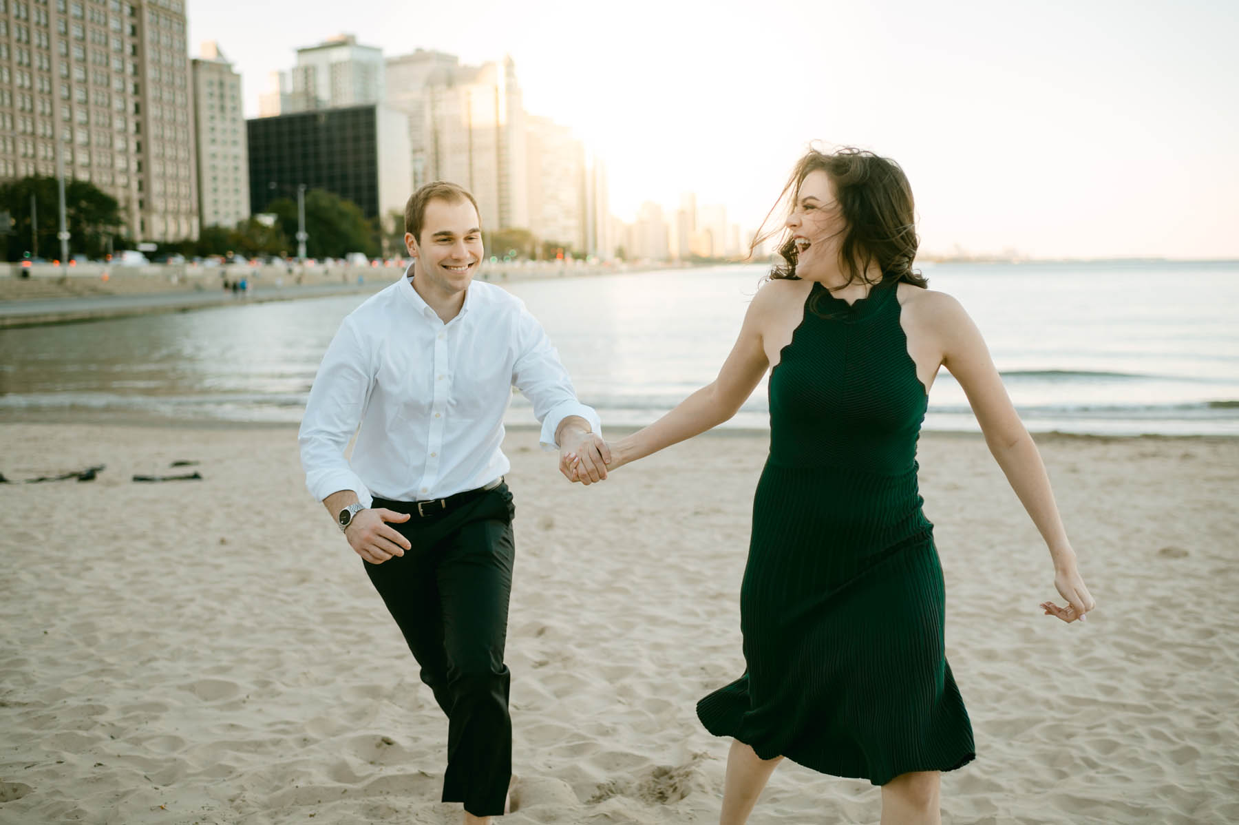 light and airy engagement photography