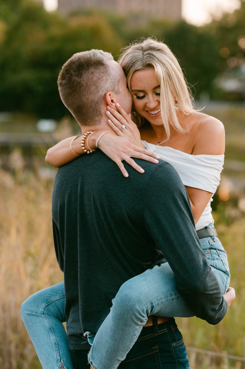 light and airy engagement photography