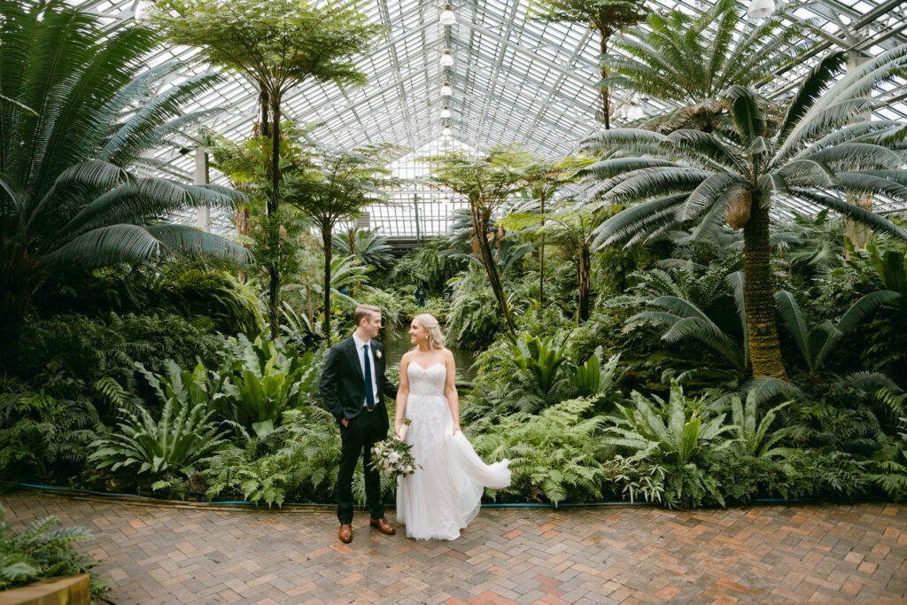 Garfield Park Conservatory Wedding light and bright photography