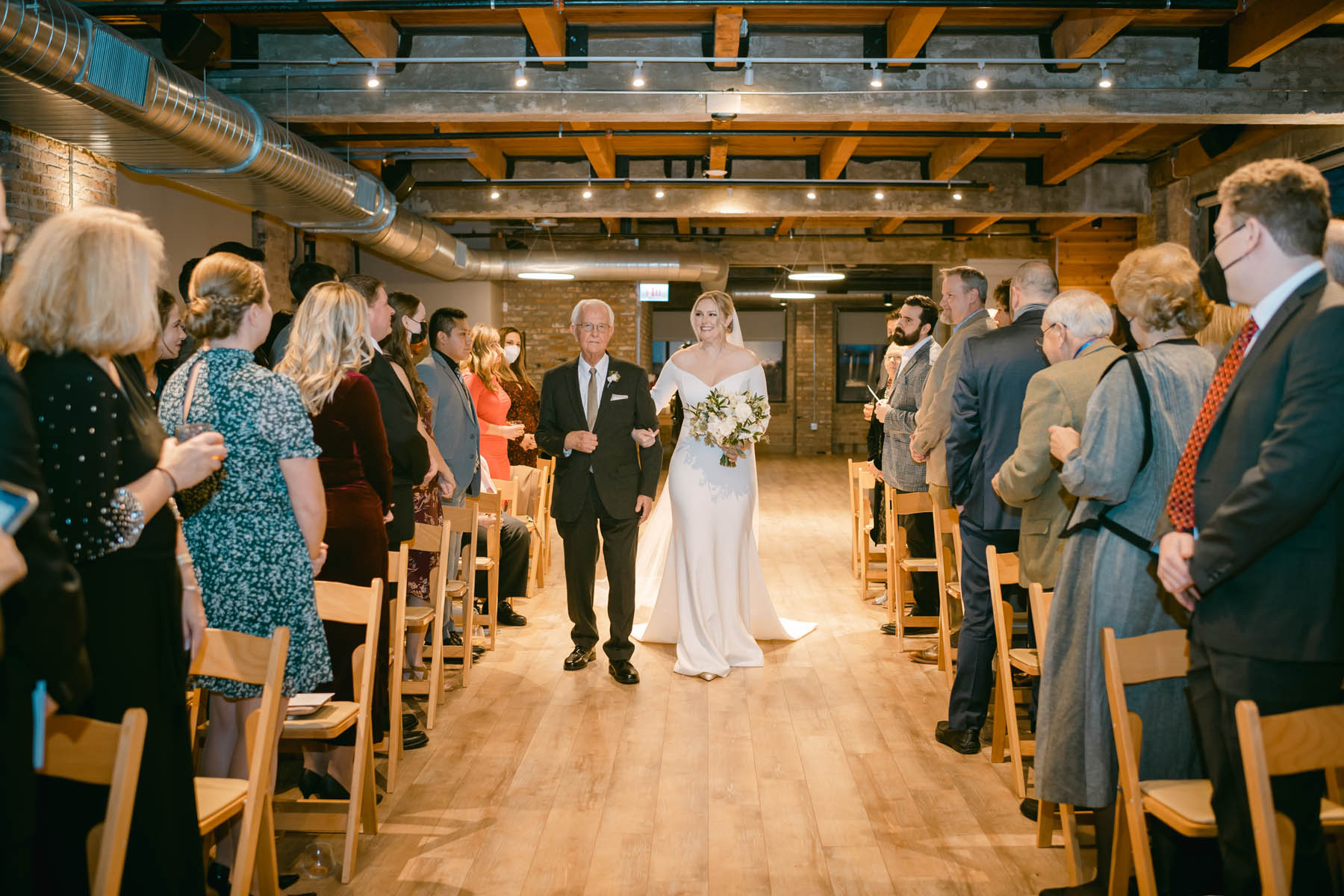Bride walking down the aisle with her Dad.