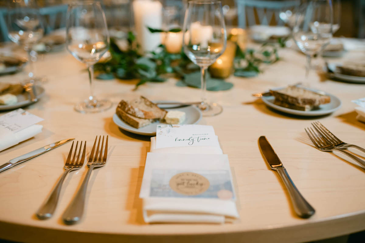 walden wedding table setting