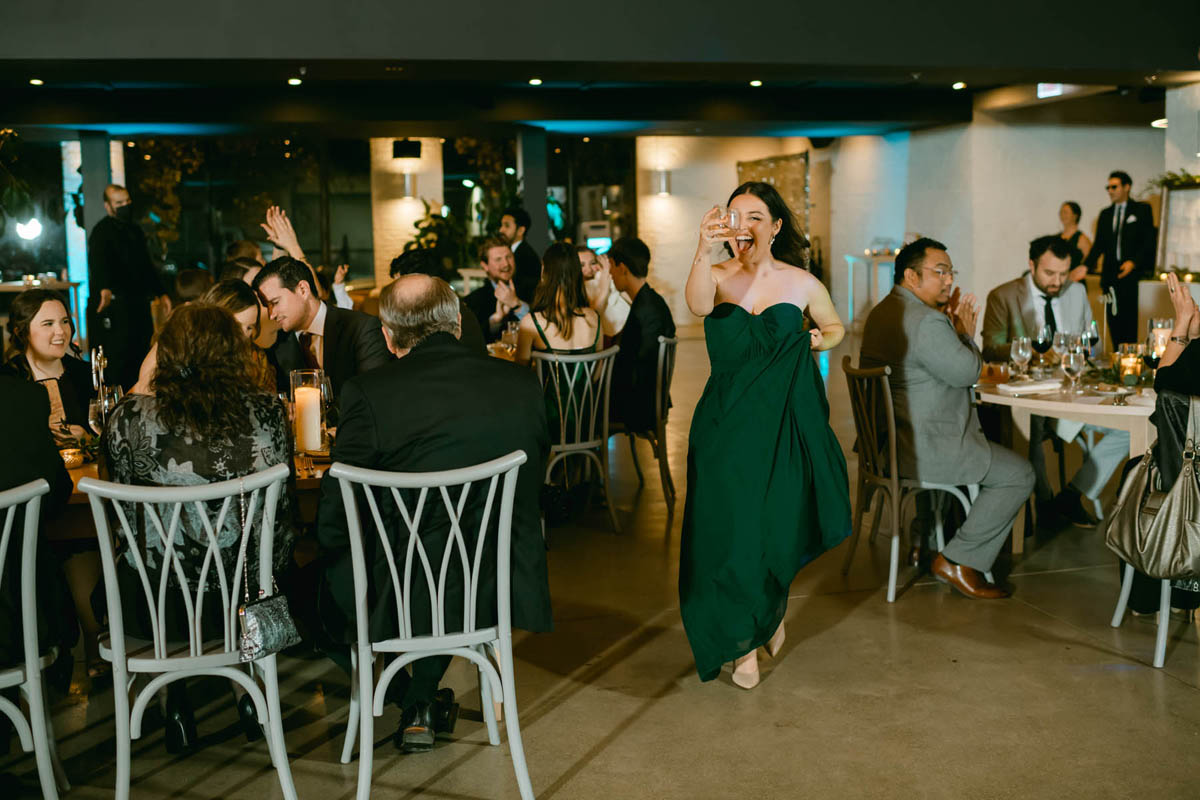 bridesmaid wedding entrance
