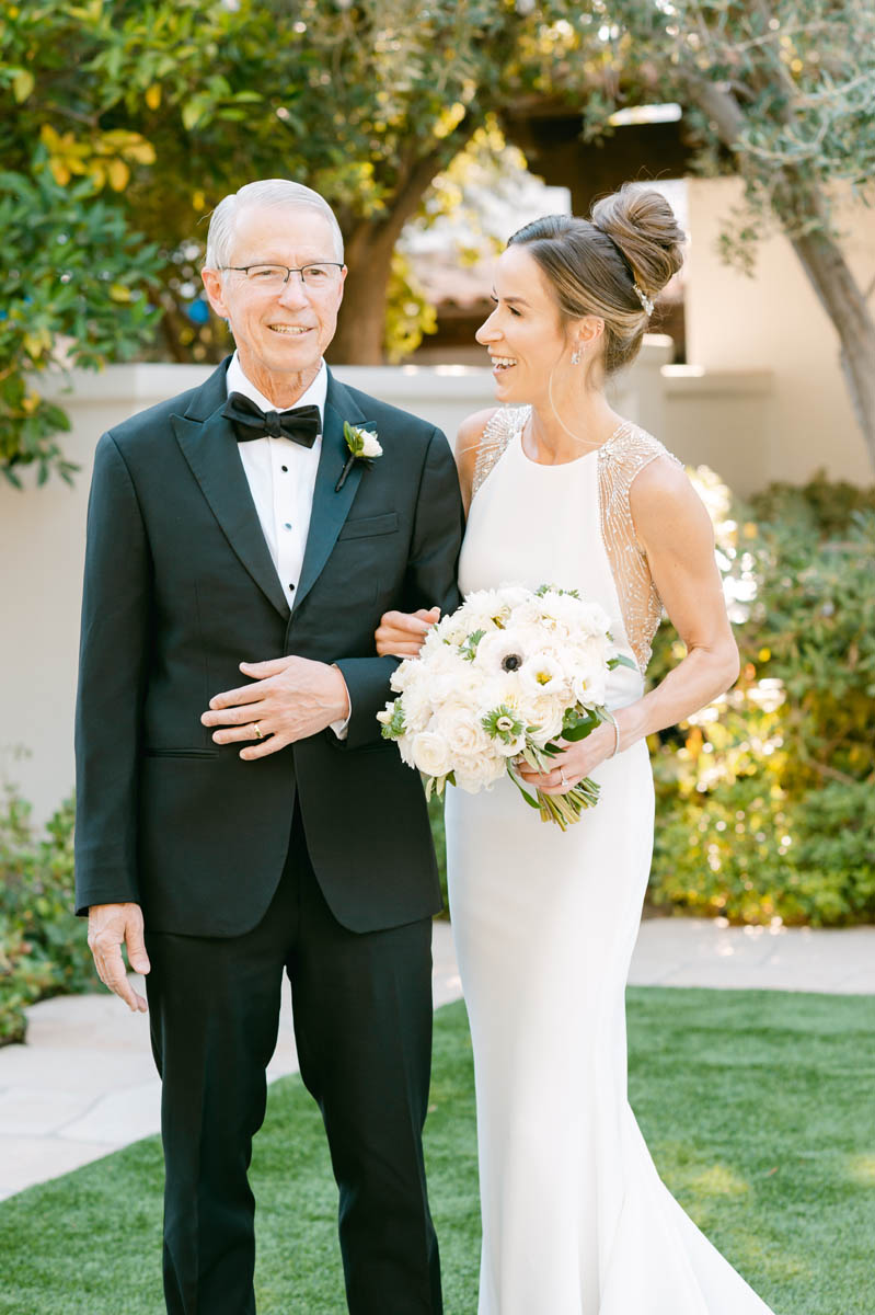 Beautiful bride with her dad.