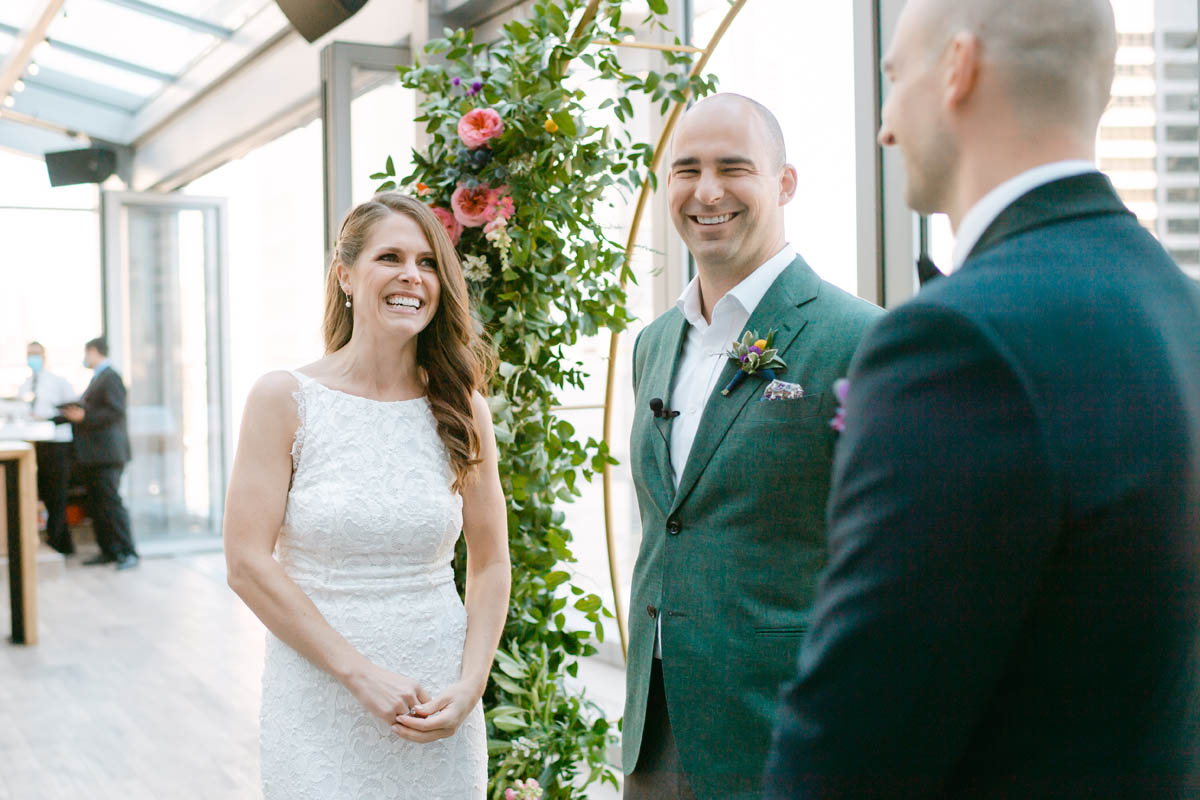 Couple getting married at Gibsons Italia Chicago.