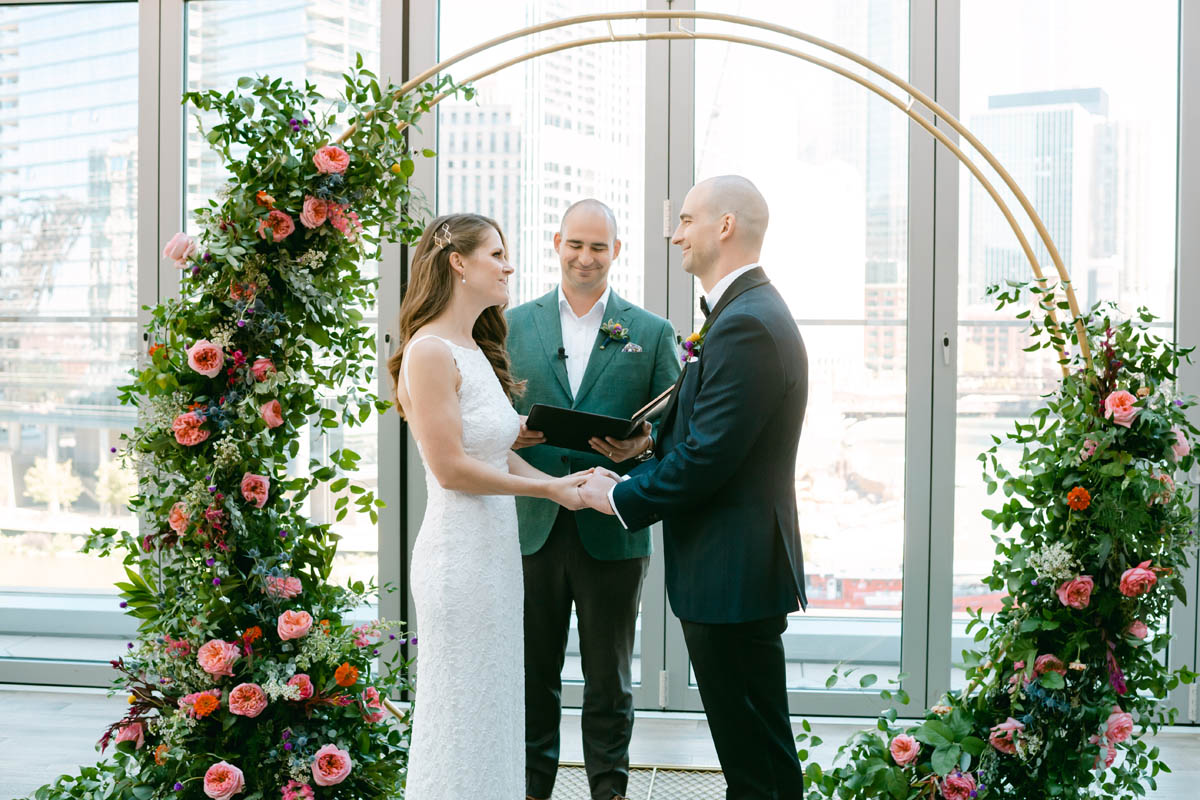 Couple getting married at Gibsons Italia Chicago.