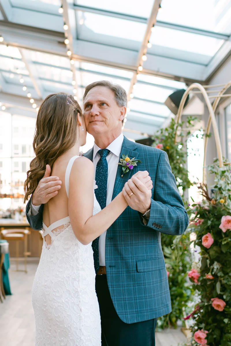 Bride dancing with her dad.