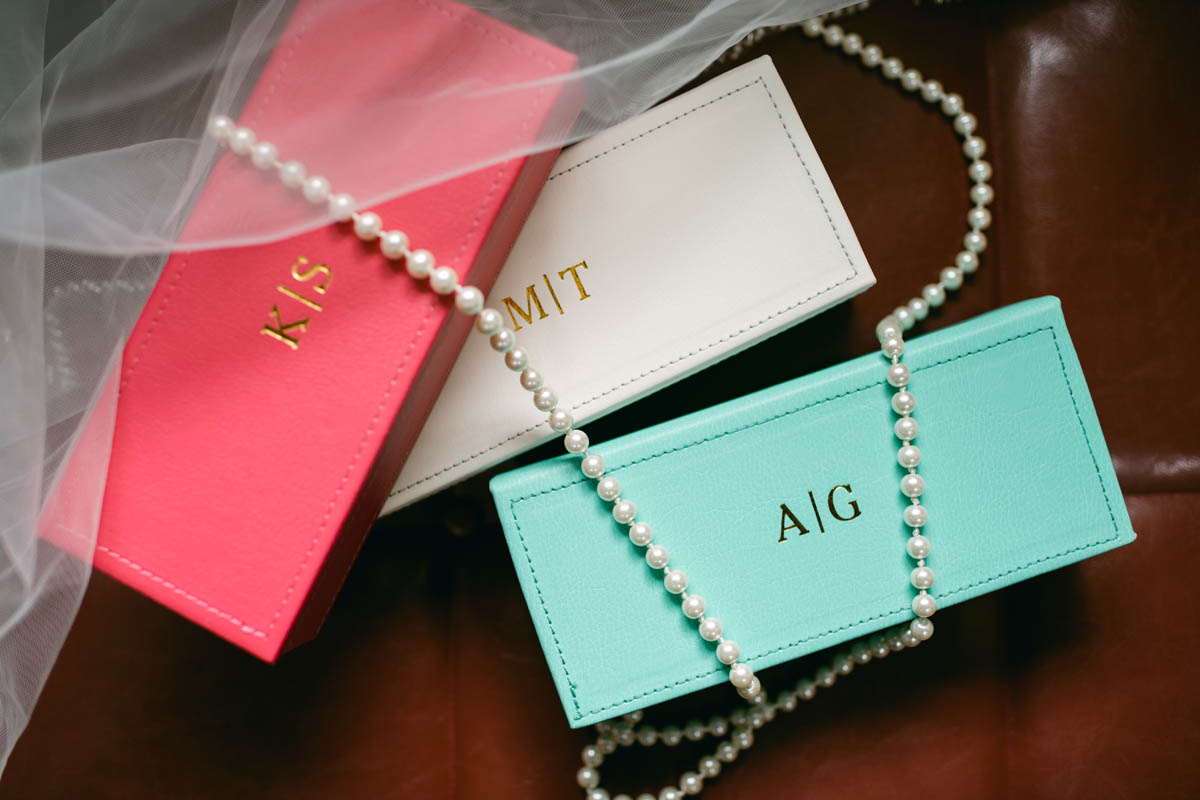 Kate Spade jewelry box gifts for bridesmaids.