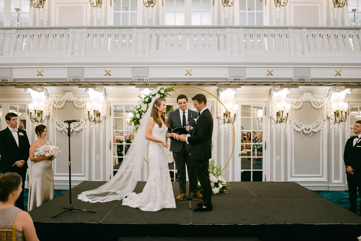 Bride and groom wedding ceremony.