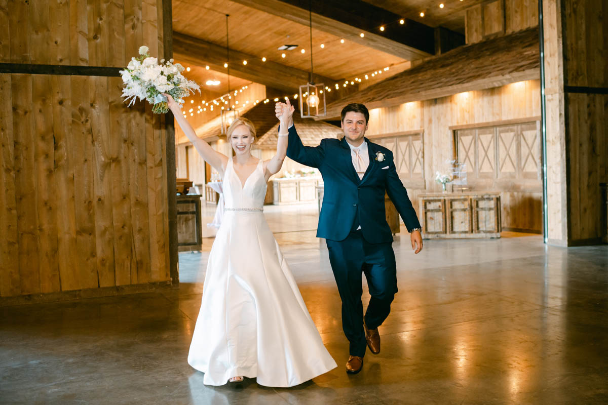 Bride and groom reception entrance