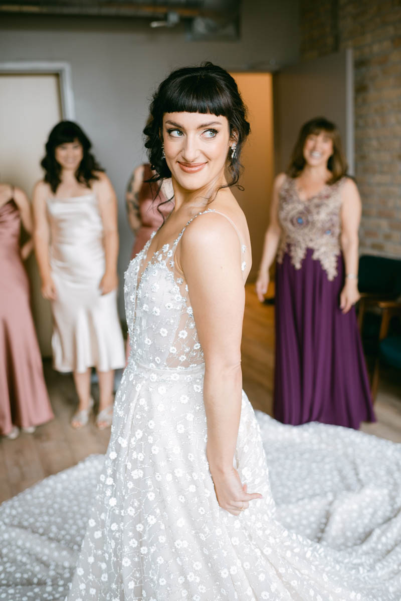 Bride posing at Walden wedding.