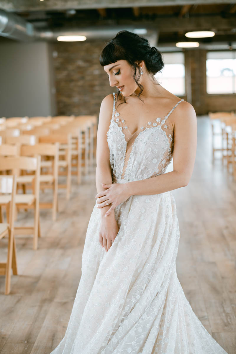 Bride posing at Walden Wedding.