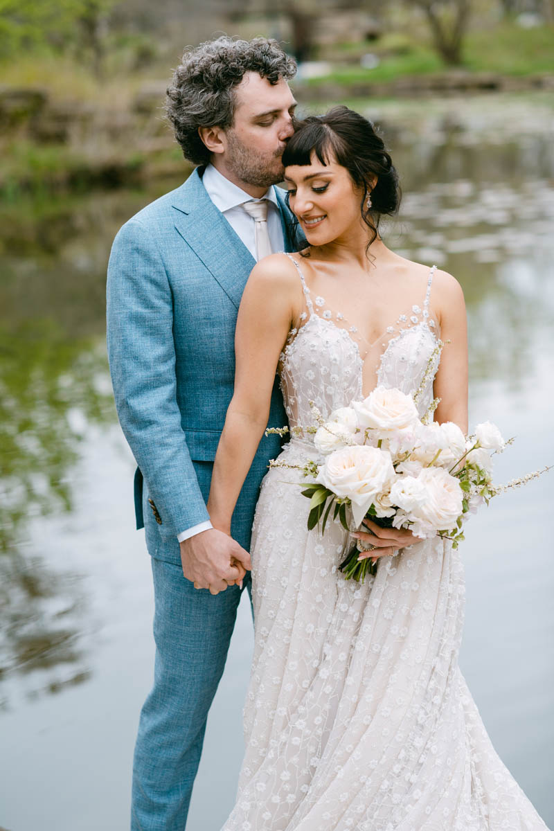 Lilly pond wedding light and bright photography