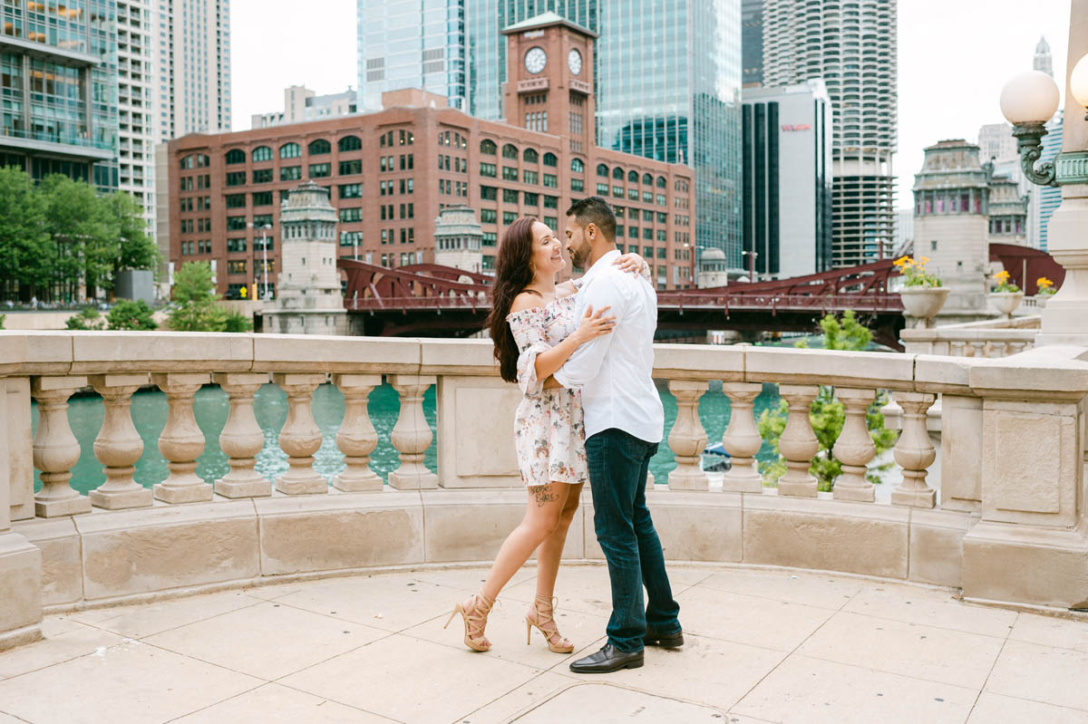 Best Chicago Riverwalk engagement spot.
