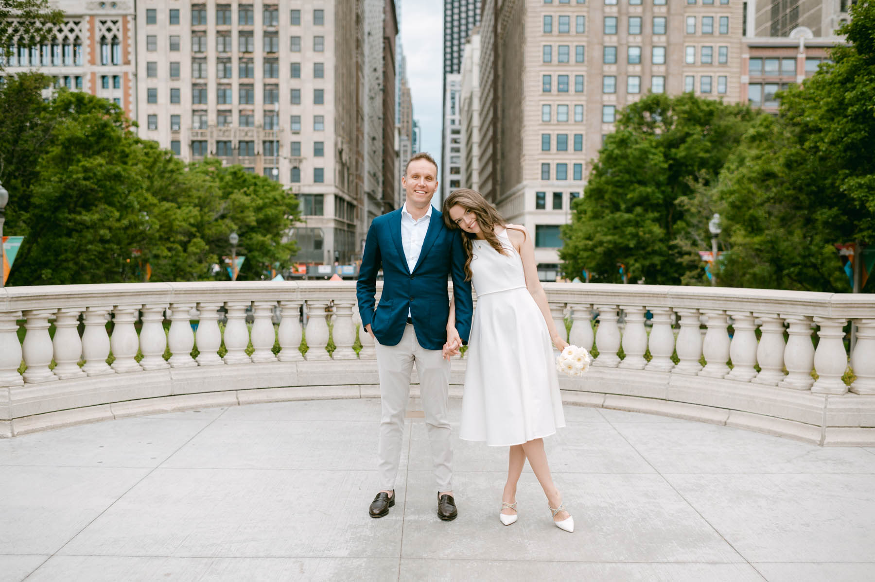 Light and airy city hall elopement