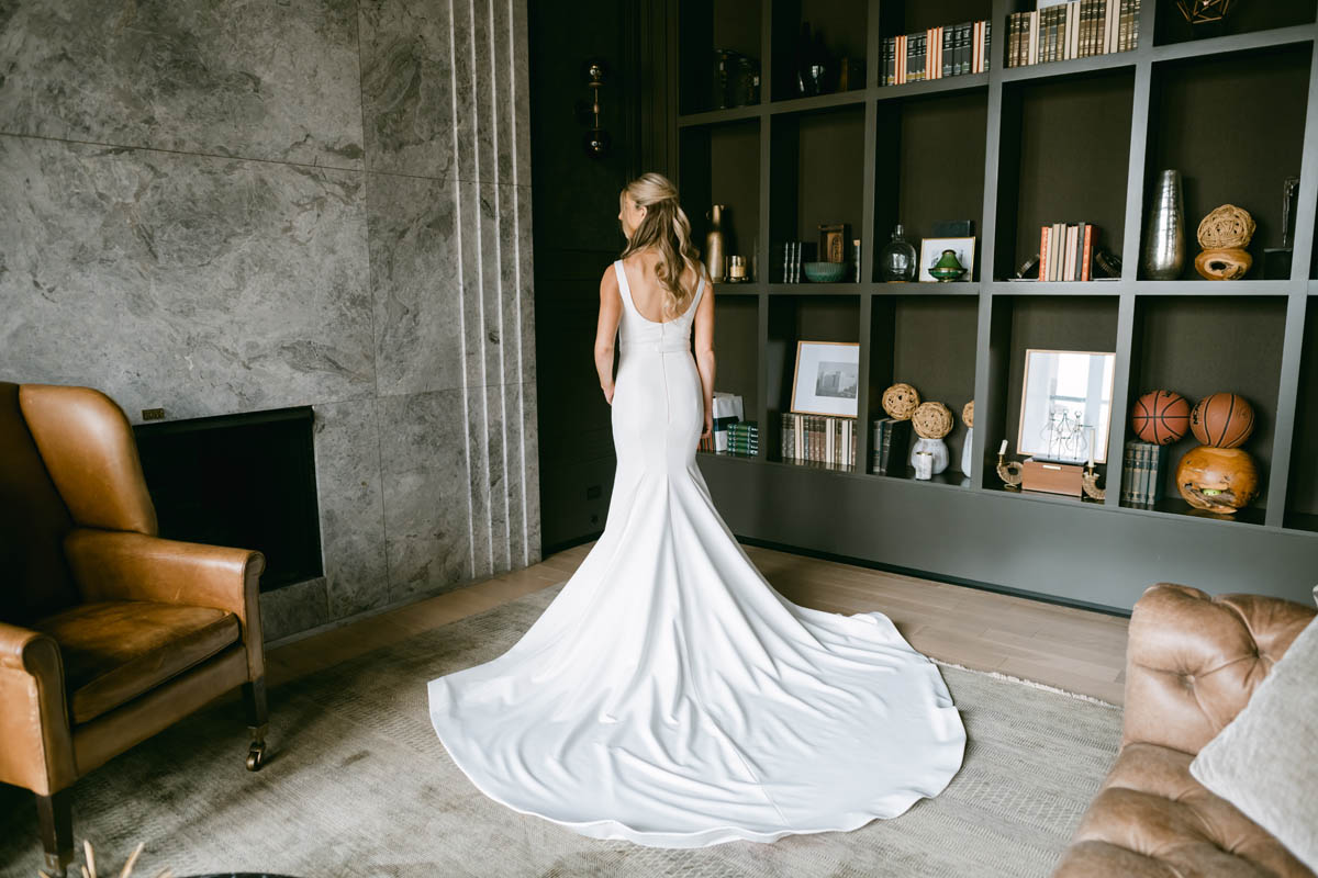 Bride posing at Old Post Office wedding