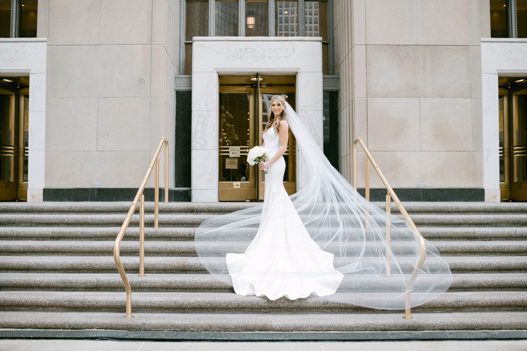 Light and airy Old Post Office wedding photography
