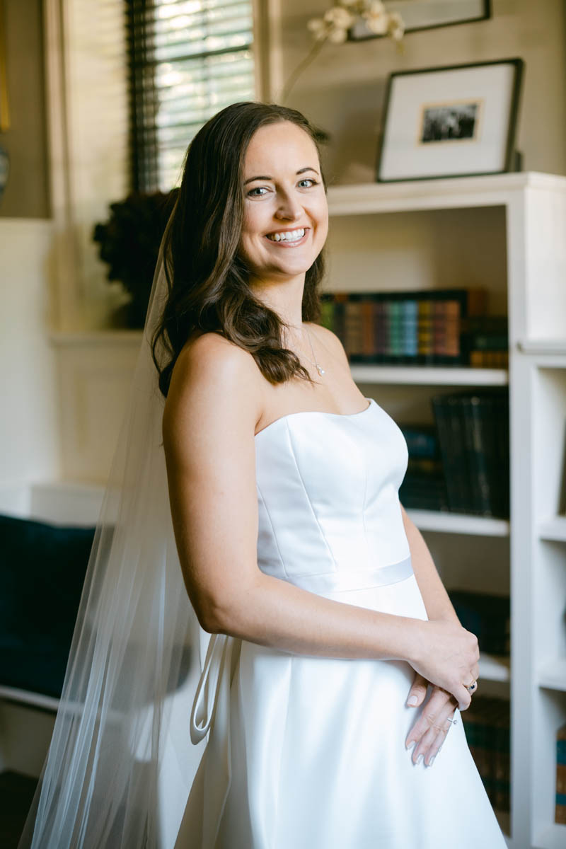 Bride posing at Michigan Shores Club wedding