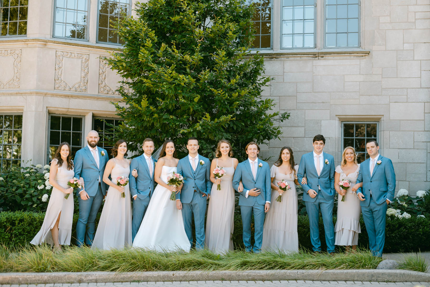 Light and airy Michigan Shores Club wedding