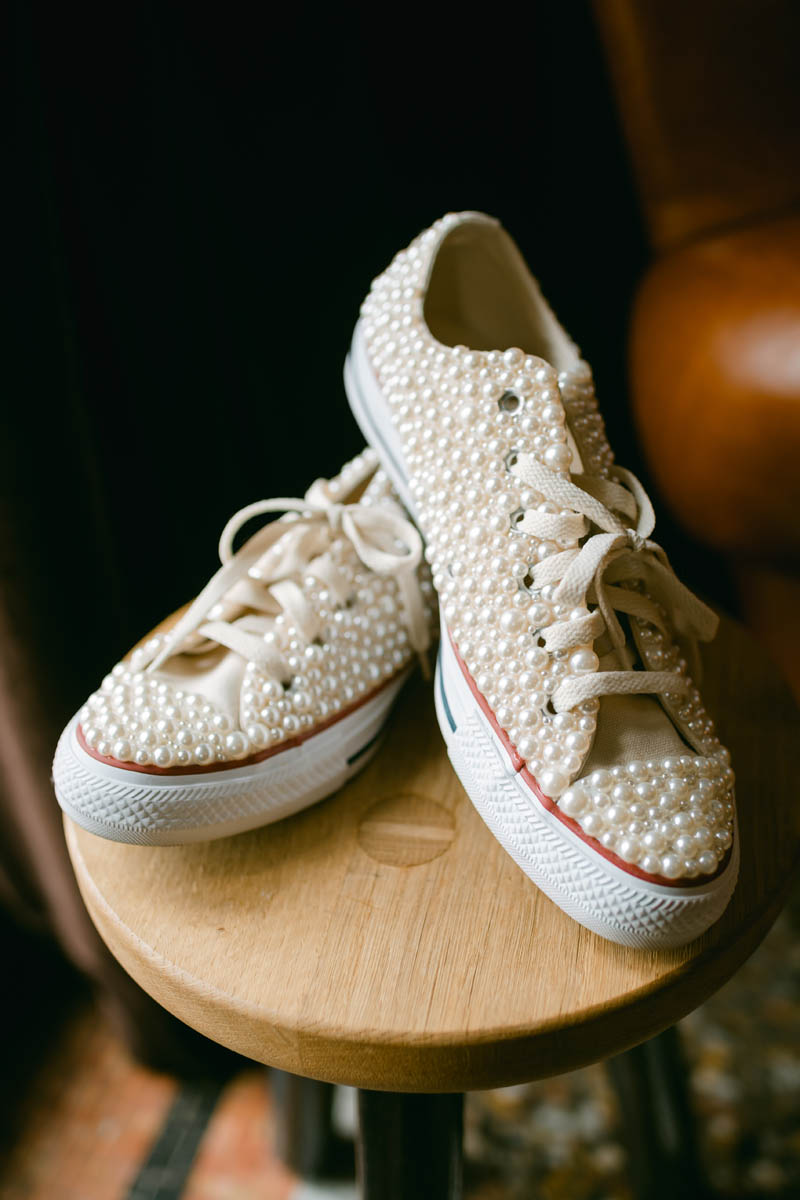 beaded converse wedding shoes