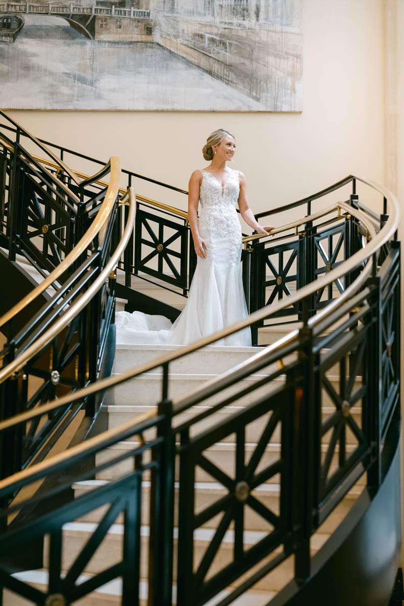 Bride posing at JW Marriott wedding