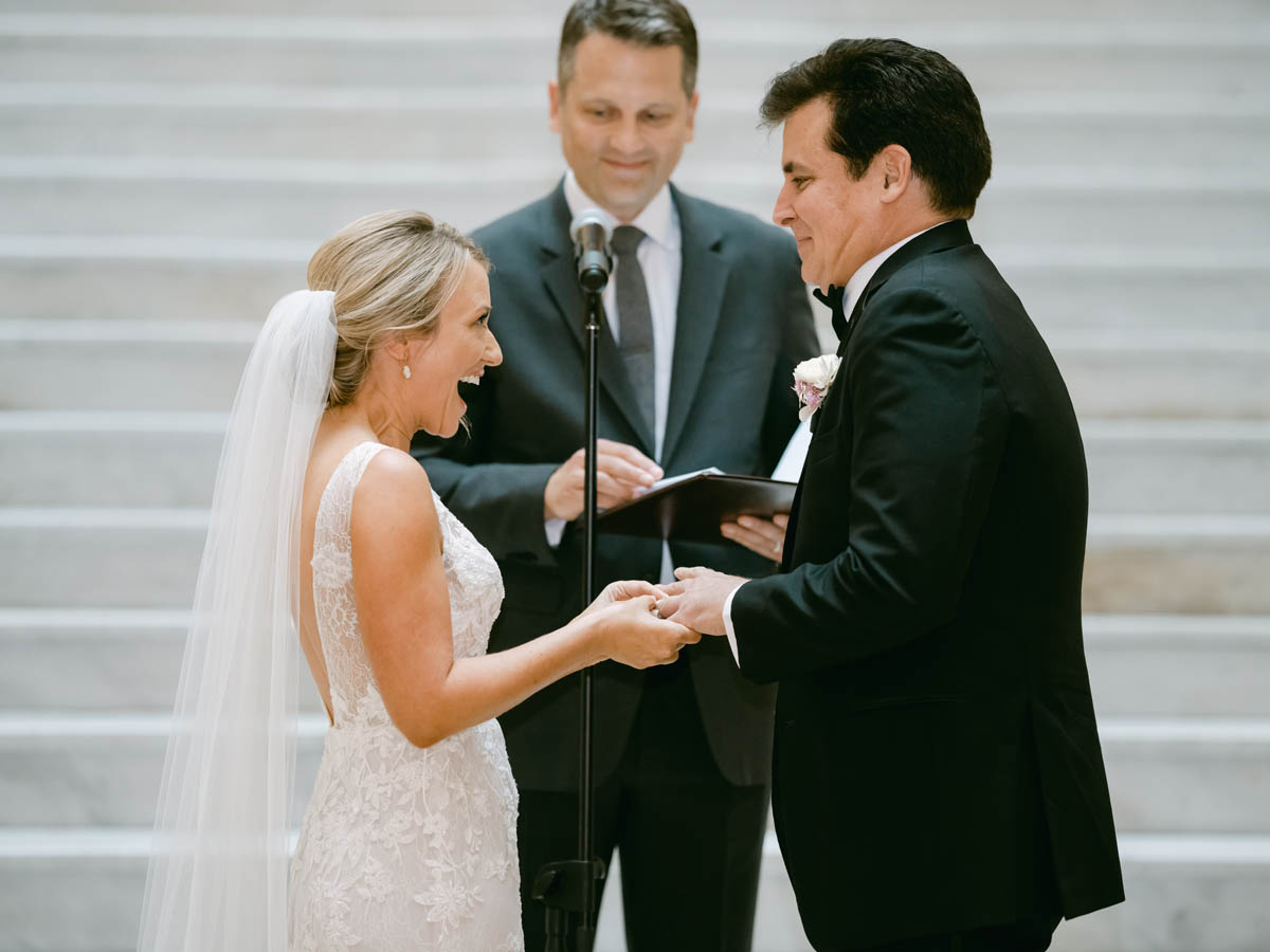 Wedding ceremony at Rookery Building wedding