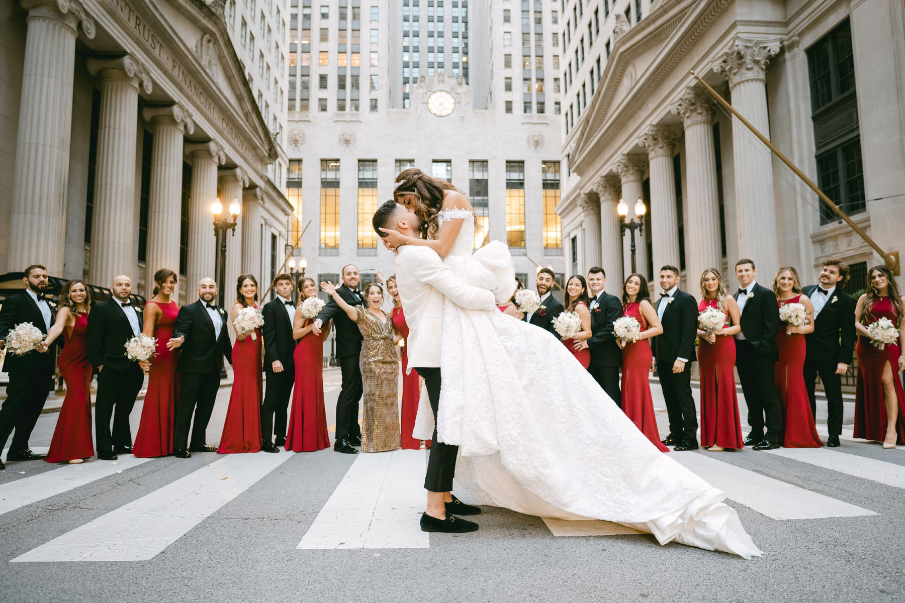 light and bright chicago board of trade wedding