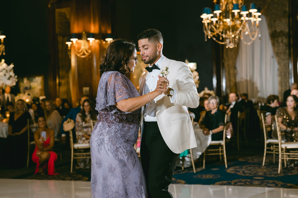 union league club wedding mom son dance