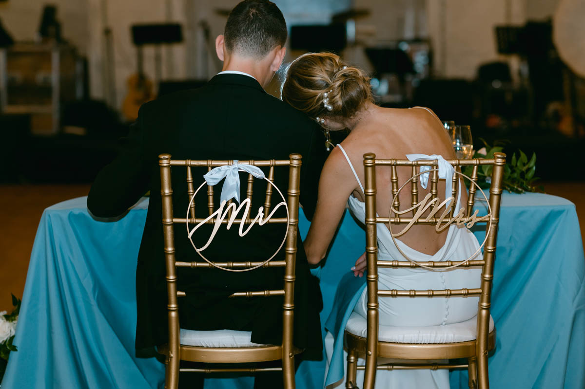 bride and groom wedding chairs