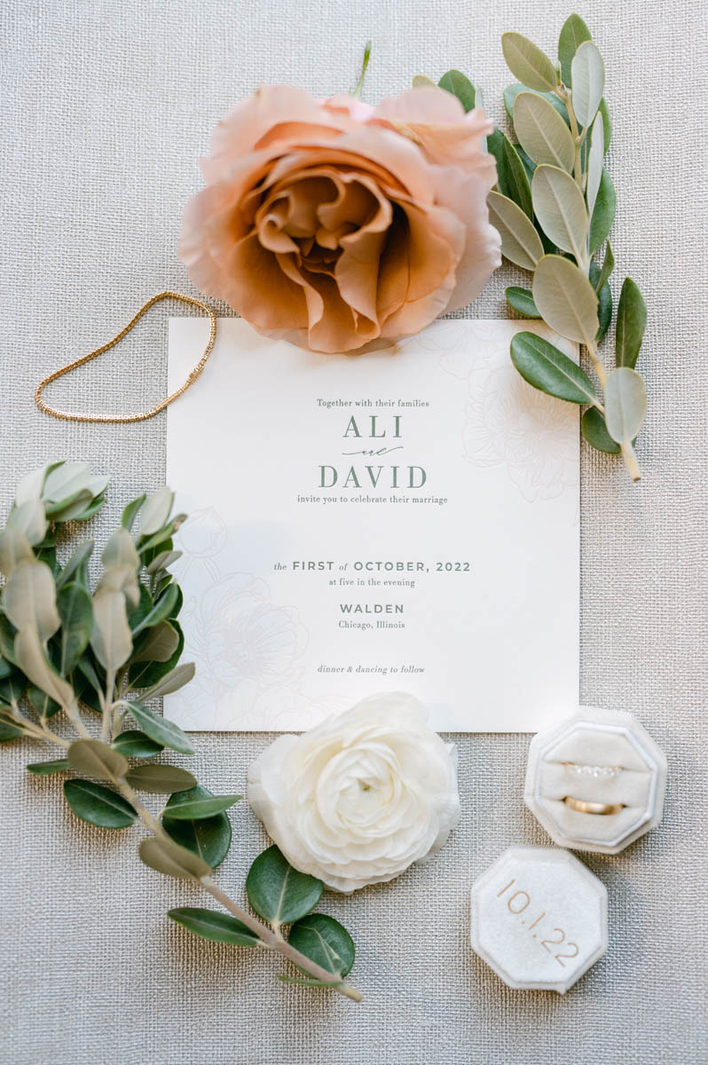 wedding invitation lay flat
