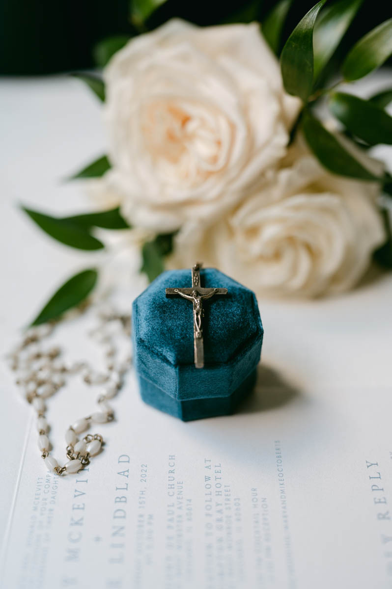rosary with flowers