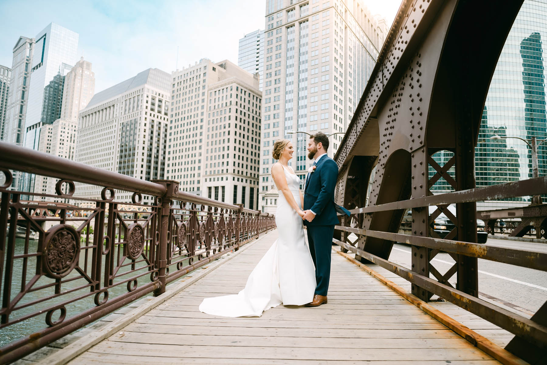 light and bright chicago riverwalk wedding best chicago photographer