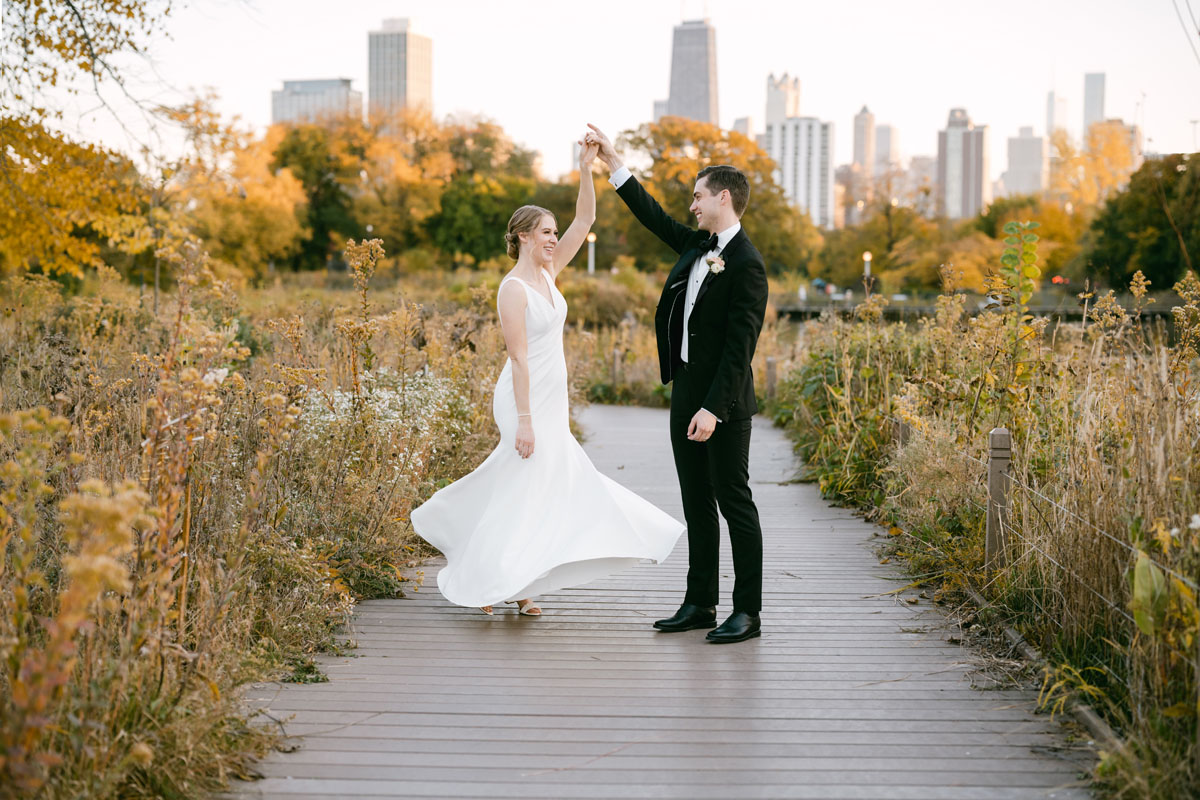 lincoln park pond best chicago wedding spot light and bright photography