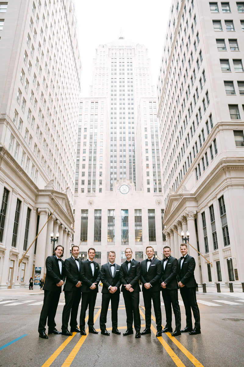groomsmen at Chicago board of trade