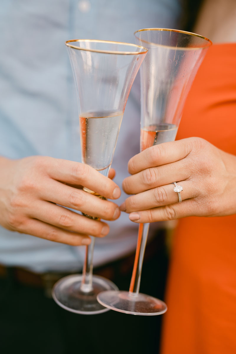 champagne glasses