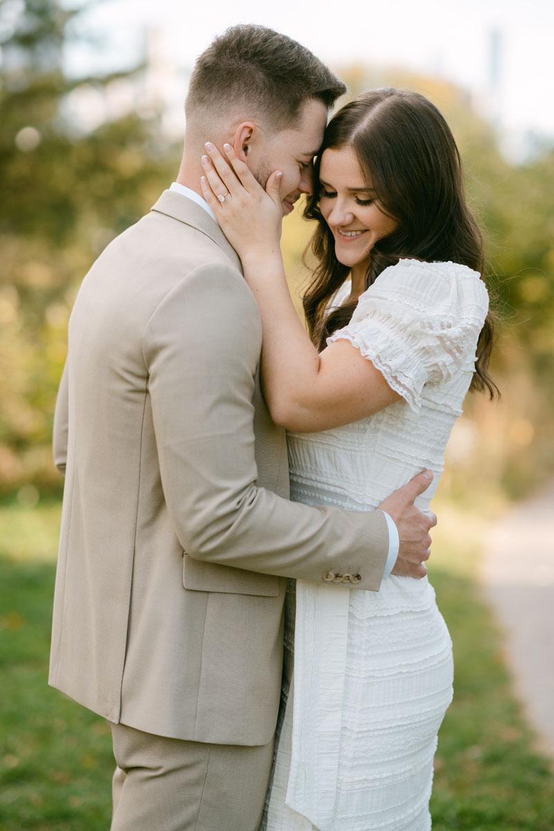 white engagement dress